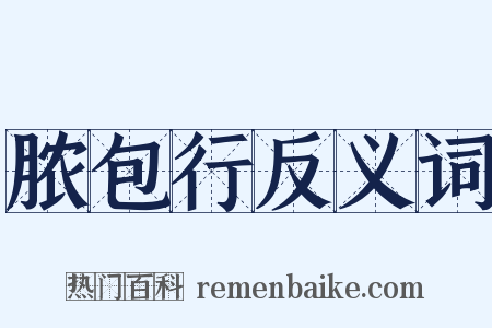 脓包行反义词是什么意思的图片